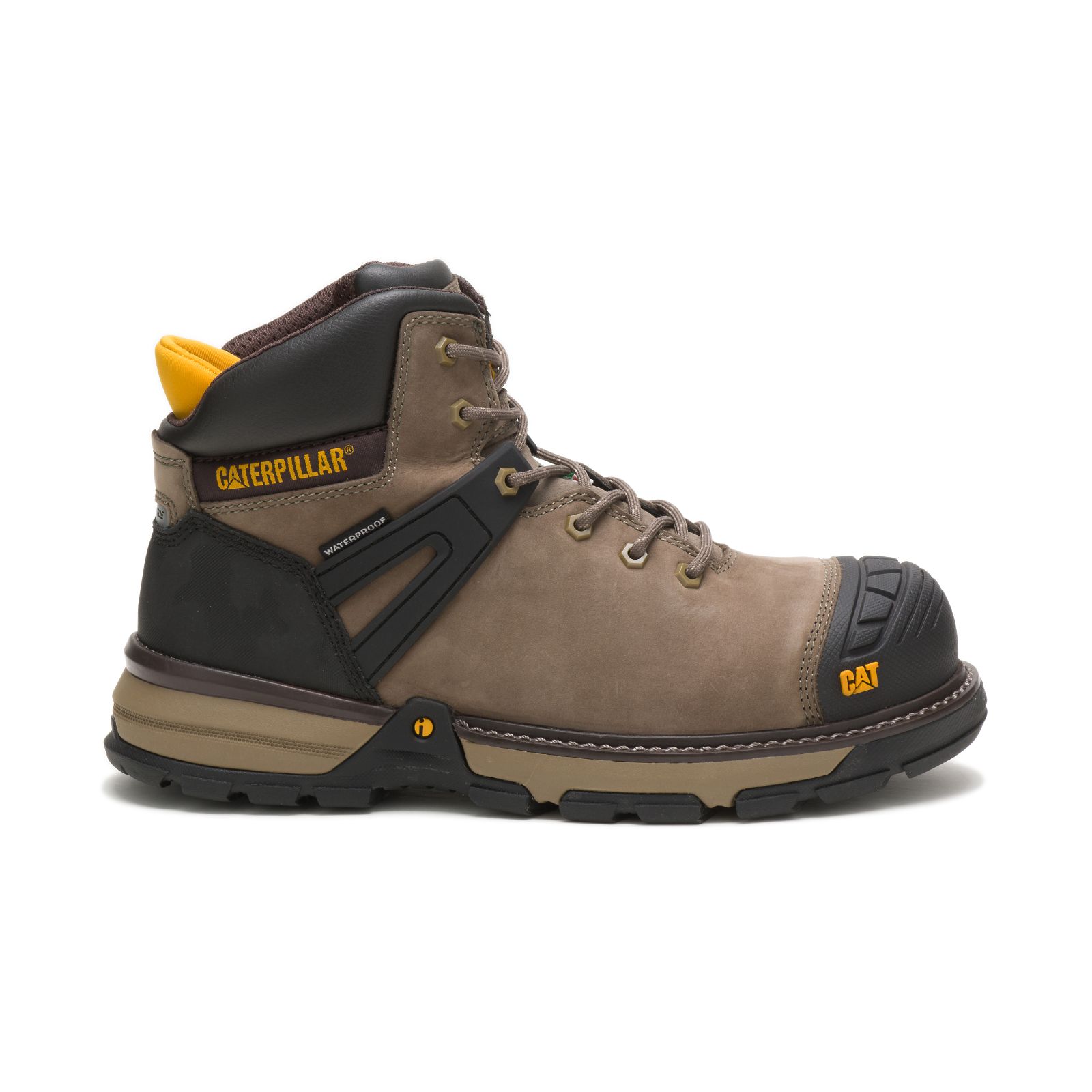 Caterpillar Men's Excavator Superlite Waterproof Nano Toe Csa Work Boots Brown/Black CAT-95081